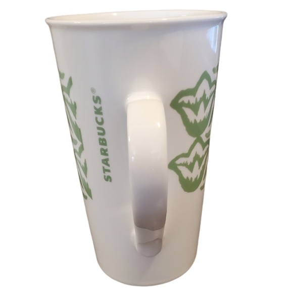 2016 Starbucks 18 oz Mug Green Tulip Patte… - Picture 5 of 7